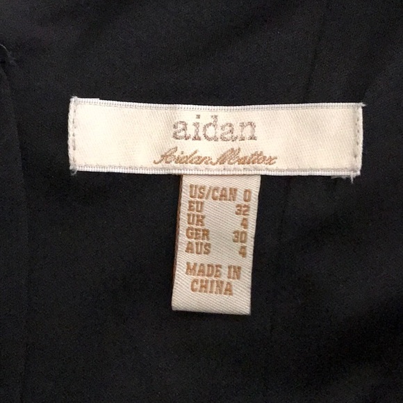 AIDAN MATTOX STRETCH KNIT FIT FLAIRE V NECK DRESS - Picture 8 of 8